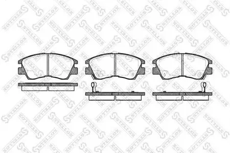 STELLOX 286002SX Колодки торм.передние =275 02=FDB556 Mitsubishi Pajero 3.02.5TD 87-91L300 1.6-2.5TD <94