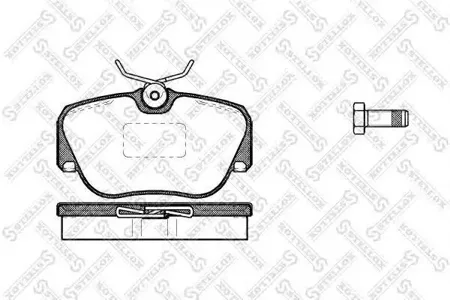 STELLOX 295000SX Колодки торм.передние =284 00=571353B=FDB669 Mercedes W201 1.8-2.6i2.0-2.5TD 82-93