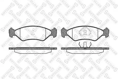 STELLOX 296015SX Колодки торм.передние =285 15=285 10=FDB589 Ford Fiesta 1.1-1.8D 89-96
