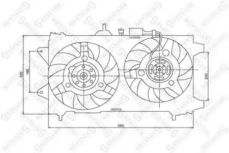 STELLOX 2999089SX Вентилятор охлаждения правый Audi A6 4F2 04>A6 Avant 4F5 05>