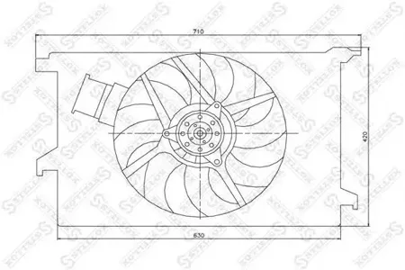 STELLOX 2999271SX Вентилятор охлаждения без кожуха Opel Vectra C 1.61.82.2 02>