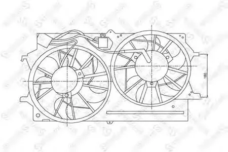 STELLOX 2999323SX Вентилятор охлаждения Ford Focus 1.8 00-04
