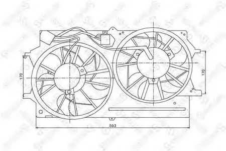 STELLOX 2999359SX Вентилятор охлаждения Ford Focus D#W 1.6i 16V 98-05