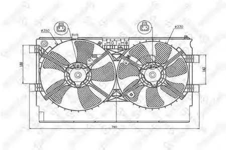 STELLOX 2999380SX Вентилятор охлаждения Mitsubishi Outlander All 03-06