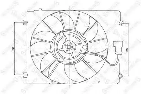 STELLOX 2999445SX Вентилятор охлаждения Honda CR-V 2.0 02-06