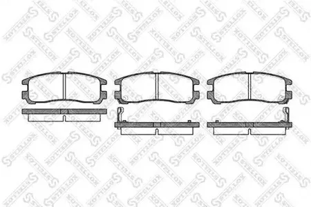 STELLOX 302002SX Колодки торм.задние =291 02=FDB803 Mitsubishi Galant 1.8-2.52.0DGDi 92-00Eclipse 95>