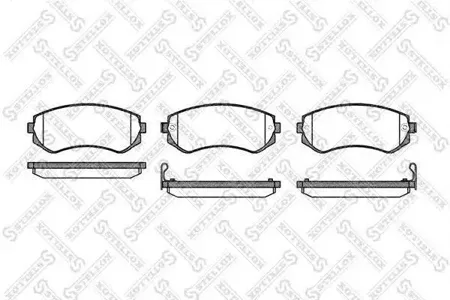 STELLOX 328012SX Колодки торм.передние =317 12=FDB1166=222253 Nissan Almera 1.4i-2.0D 96>