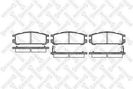 STELLOX 353002SX Колодки торм.задние Subaru Legacy 1.8-2.5i 90> Impreza 1.6-2.0 92-00