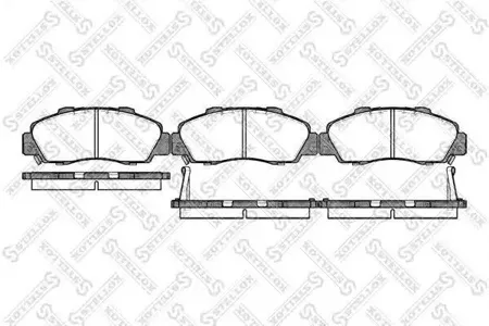 STELLOX 362002BSX Колодки торм.передние с антискр. пл. Honda Accord 2.0-3.0 90-03 Civic 1.8 16V 97-01