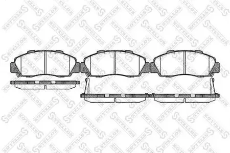 STELLOX 362032BSX Колодки торм.передние с антискр. пл. Honda CR-V 2.0HR-V 1.6iPrelude 2.2i VTEC 95>
