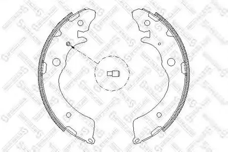 STELLOX 394100SX Колодки торм.барабанные =4383.00=508SBS=K5524-01=361457B=FSB318 Honda Accord 2.0i 88-93