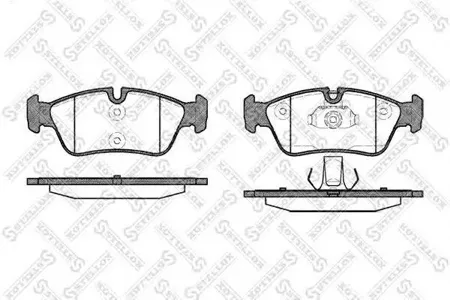 STELLOX 395040BSX Колодки торм.передние с антискрип. пл. BMW E46 1.6i-2.8i1.8d2.0d 98>Z3 1.8-2.8 95-03