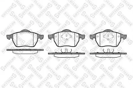 STELLOX 401001BSX Колодки торм.передние с антискрип. пластинами VW Passat 1.8T2.3i-2.8i1.9TDi 96-05