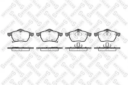 STELLOX 401032SX Колодки торм.передние =PGD800M=FDB1535=390 32=571997B Saab 9-3 2.0-2.2TiD 98-029-5 all 97>