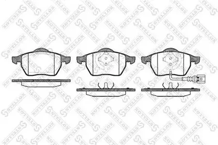 STELLOX 401041SX Колодки торм.передние =390 41=FDB1463 Audi A3 1.81.9TDi 96-03,VW Golf 1.8T2.3 99-03