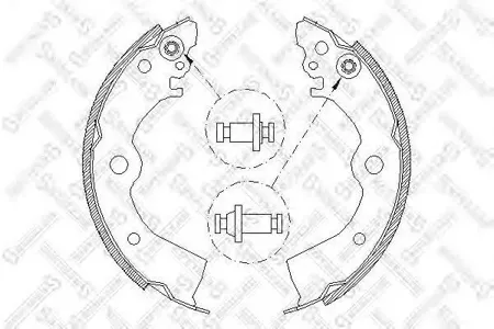 STELLOX 404100SX Колодки торм.барабанные без ABS Nissan Almera 95-99 Sunny 91-95