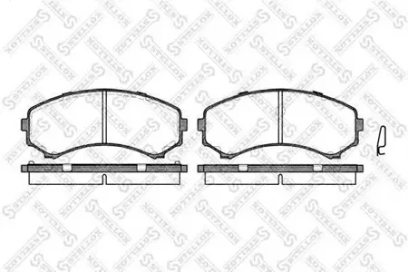 STELLOX 407000SX Колодки торм.передние =396 00 Mazda MPV 2.63.02.5TD 92-99, Mitsubishi Pajero 3.5GDi 00>