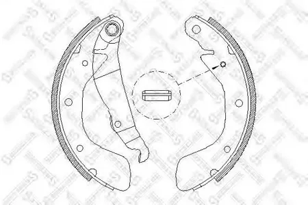 STELLOX 409100SX Колодки торм.барабанные Chevrolet Lanos 1.41.51.6 16V 05>, Opel Astra F 1.4-1.6 98-02