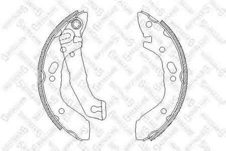 STELLOX 412100SX Колодки торм.барабанные =4401.00=621SBS Hyundai Poni all 89-95 Accent 1.3i1.5i 94-00