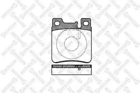 STELLOX 418000BSX колодки дисковые задн. с антискрип. пл. Mercedes W140 91>W202 94>W210 97>W220 2.83.2 98>