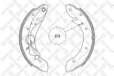 STELLOX 430100SX Колодки торм.барабанные Peugeot Partner , Citroen Berlingo 96>Xsara Picasso all 00>