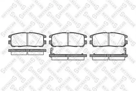 STELLOX 437002BSX Колодки торм.задние с антискр. пл. Opel Monterey Frontera , Great Wall Hover all 91>