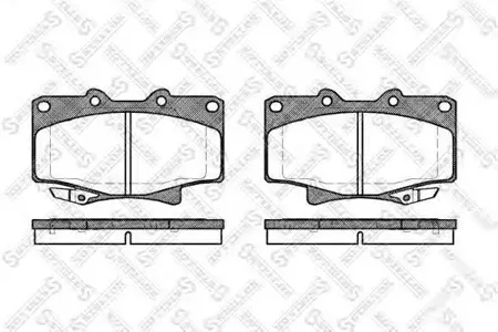 STELLOX 440004SX Колодки торм.передние Toyota Land Cruiser 2.4-4.52.4D-4.2TD 90>