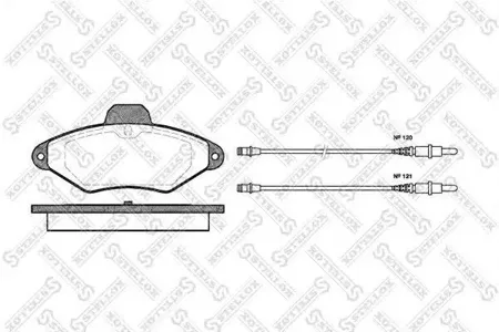 STELLOX 449004SX Колодки торм.передние =438 04=571757B=FDB874 Citroen Xantia 1.6i-2.0i1.9DTD 93>