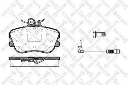STELLOX 456002BSX Колодки торм.передние =445 02 Mercedes W202 1.8-2.82.0D-2.5TD 93>