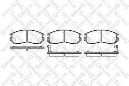 STELLOX 471002BSX Колодки торм.передние с антискр. пл. Mitsubishi Galant 1.8-2.0TD 87-96 Space Wagon 91-98