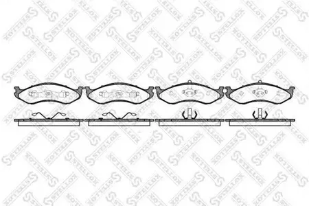 STELLOX 478000BSX Колодки торм.передние Jeep Cherokee 4.7i2.5TD 97> Grand Cherokee 4.04.7 97-99