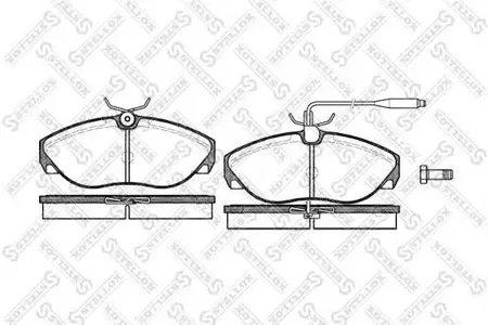 STELLOX 497002BSX Колодки торм.передние с антискр. пл. Fiat Ducato , Peugeot Boxer 1.9D-2.8DTDi 94-02