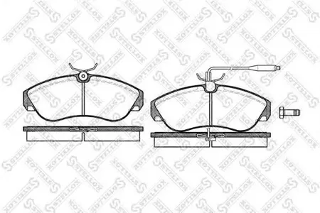 STELLOX 498002SX Колодки торм.передние =487 02=FDB968 Fiat Ducato , Citroen Jumper 2.0-2.8TD 94-02
