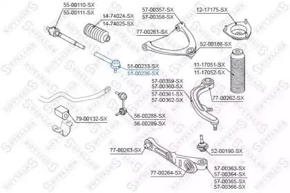 STELLOX 5100236SX Наконечник рулевой тяги , правый
