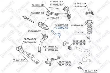 STELLOX 5100254SX Наконечник рулевой тяги , правый