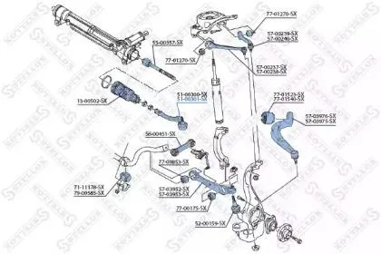 STELLOX 5100301SX Наконечник рулевой правый Audi A4A5 1.8TFSI-3.2FSi quattro 07>