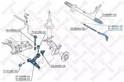 STELLOX 5100792SX Наконечник рулевой правый Peugeot Boxer 2.2HDi 06>
