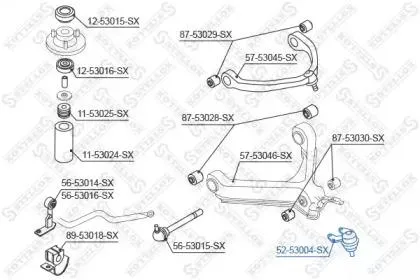STELLOX 5253004SX Опора шаровая Kia Sportage 94- перед.подв.нижн. лев,прав.