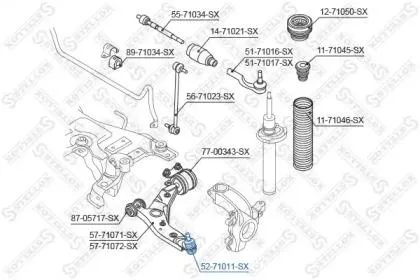 STELLOX 5271011SX Опора шаровая нижняя Mazda 3 BK3P 03>