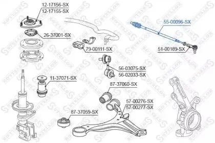 STELLOX 5500096SX Рулевая тяга передняя