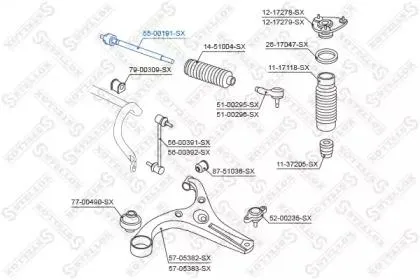 STELLOX 5500191SX Рулевая тяга Hyundai Accent 1.4i-1.6i1.5CRDi 06>
