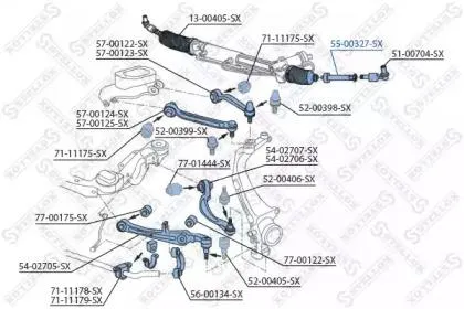 STELLOX 5500327SX Рулевая тяга Audi A8, VW Phaeton 02>