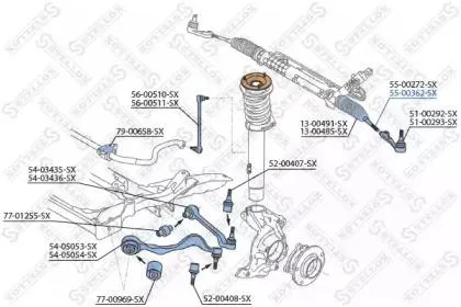 STELLOX 5500362SX Рулевая тяга BMW E87E90E91 1.6-2.01.8D2.0D 04>