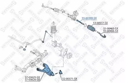 STELLOX 5500395SX Рулевая тяга Renault Duster , Dacia Duster 10>