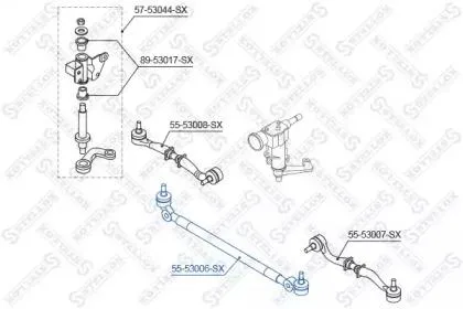 STELLOX 5553006SX Рулевая тяга , центральная