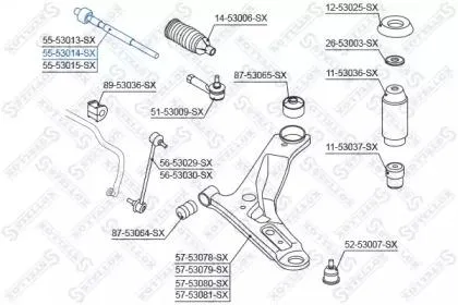 STELLOX 5553014SX Рулевая тяга передняя