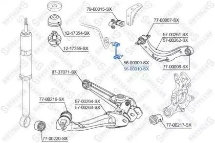 STELLOX 5600010SX Стойка стабилизатора заднего правая Honda Civic 06>