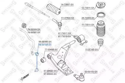 STELLOX 5600196SX Стойка стабилизатора переднего правая Chevrolet Epica V250 07>