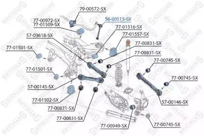 STELLOX 5600515SX Стойка стабилизатора заднего BMW E87E90E91 all 04>