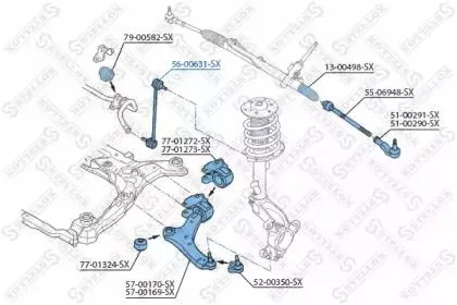 STELLOX 5600631SX Стойка стабилизатора переднего Ford Galaxy Mondeo C-Max all 06>